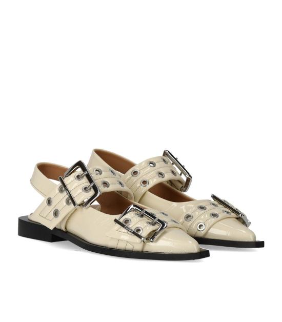 25FW 가니 플랫 슈즈 S2842 135 36 Ivory - GANNI