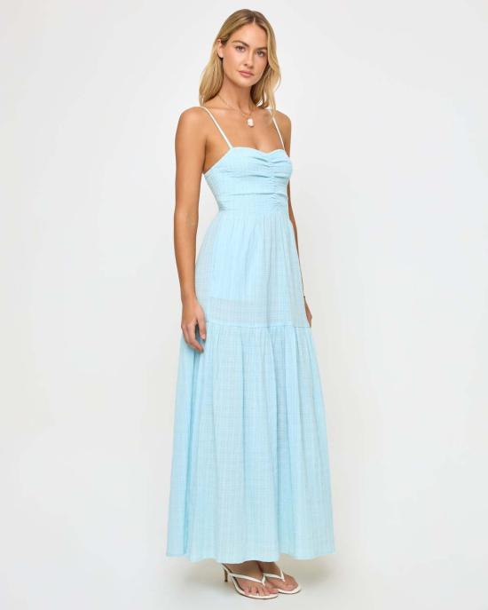  엘스페이스 롱 원피스 L스페이스 마요르카 드레스 이비자 블루 - L SPACE