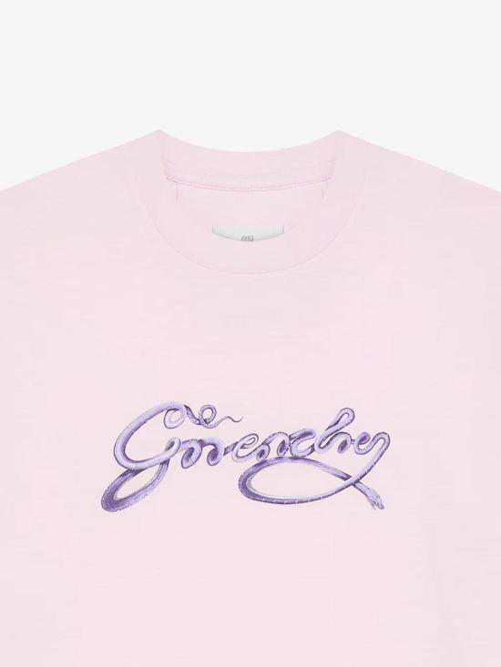  지방시 반팔 티셔츠 BW70EKP705680 Light Pink - GIVENCHY