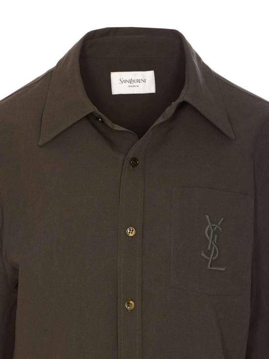 26SS 생로랑 셔츠 823673Y3D501342 Green - SAINT LAURENT