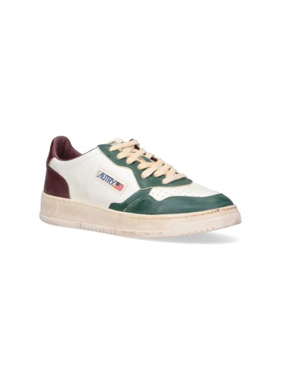 25FW 오트리 슈퍼 빈티지 메달리스트 로우 레더 스니커즈 AVLM SV52 White - AUTRY