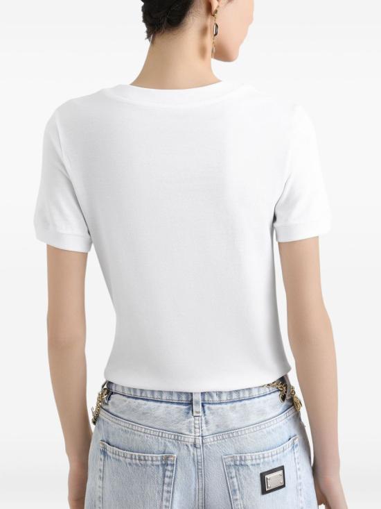 25FW 돌체앤가바나 반팔 티셔츠 F8N08Z GDC7IW0800 White - DOLCE & GABBANA