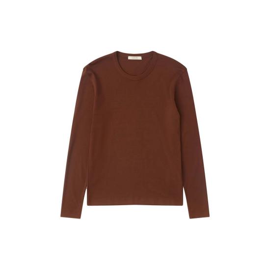  르메르 긴팔 티셔츠 리브 롱슬리브 탑 브루넷