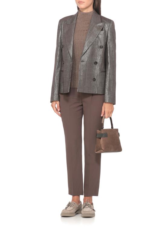 25FW 브루넬로 쿠치넬리 스트레이트 팬츠 MA029P1673 C4222 Brown - BRUNELLO CUCINELLI