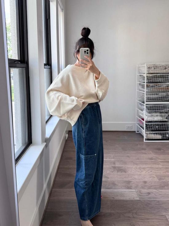  Meals 스트레이트 팬츠 식사 셰프 팬츠 라이트 랜치 데님 - MEALS