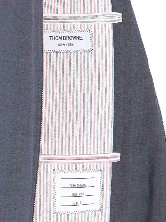 26SS 톰브라운 플레인 위브 4바 니트 립 블루종 MJO030A06146025 Grey - THOM BROWNE