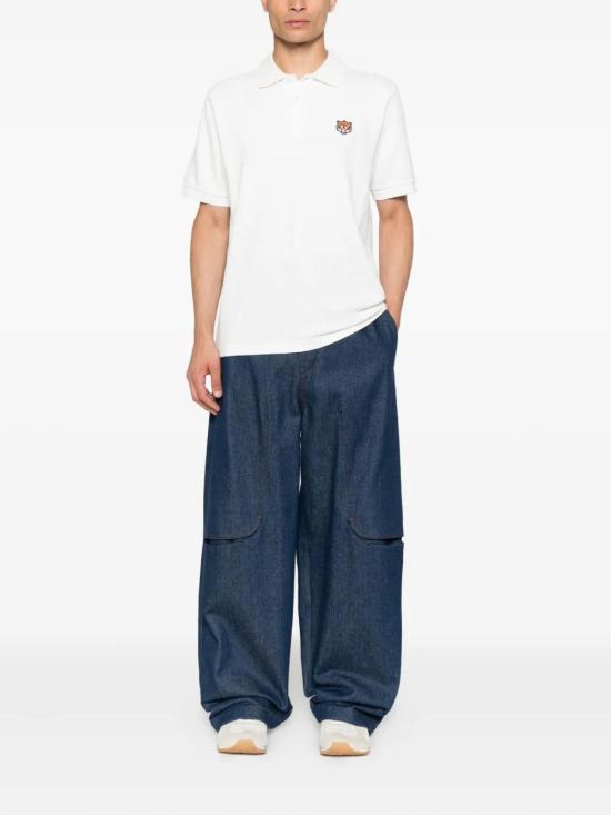 25FW 겐조 폴로 티셔츠 FF65PO1524PU 02 CLASSIC PIQUE OFF WHITE - KENZO