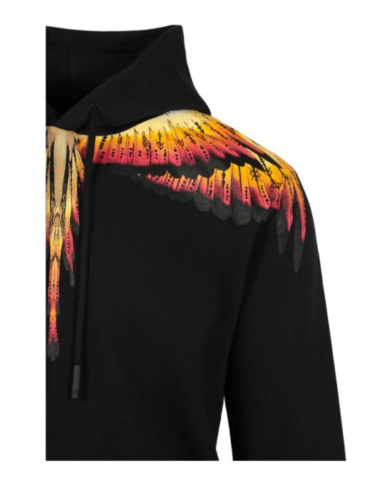  마르셀로 불론 후드 티셔츠 CMBB007S FLE004 1025 00002 XXS Black - MARCELO BURLON