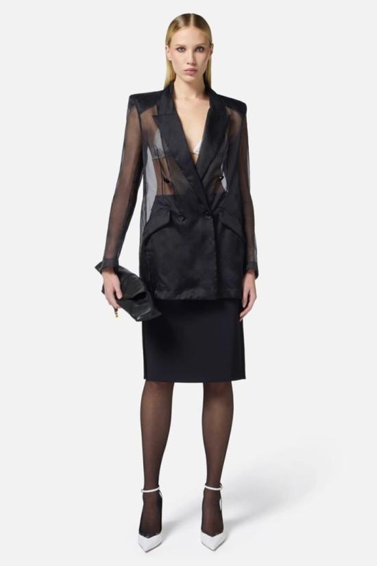 25SS 엘리자베타프랜치 미디 스커트 GO09951E2110 Black - ELISABETTA FRANCHI