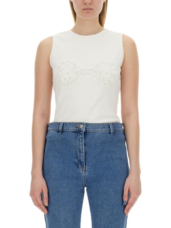  마그다뷰트림 민소매 티셔츠 145524 WHITE White