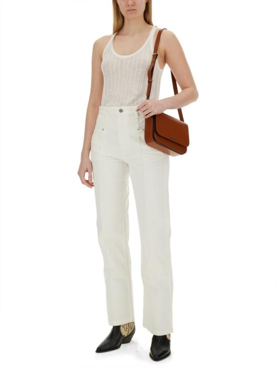  이자벨마랑 민소매 티셔츠 PU0436FA B2L01I20WH White - ISABEL MARANT