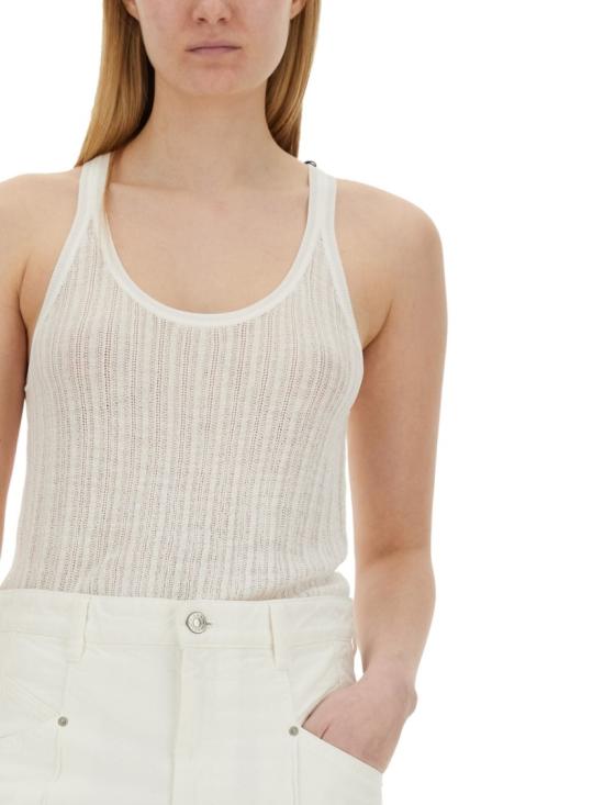  이자벨마랑 민소매 티셔츠 PU0436FA B2L01I20WH White - ISABEL MARANT