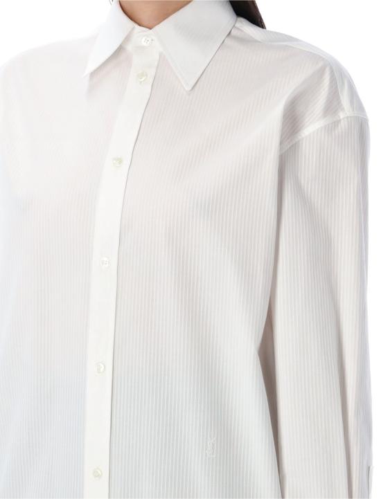 25SS 생로랑 긴팔 티셔츠 835517Y3D30 White - SAINT LAURENT