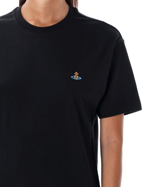 25SS 비비안웨스트우드 클래식 ORB 로고 티셔츠  3G010013J001M Black - VIVIENNE WESTWOOD