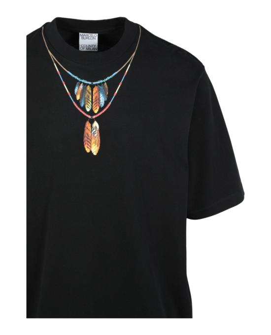  마르셀로 불론 반팔 티셔츠 CMAA054S JER005 1025 00002 XXS Black - MARCELO BURLON