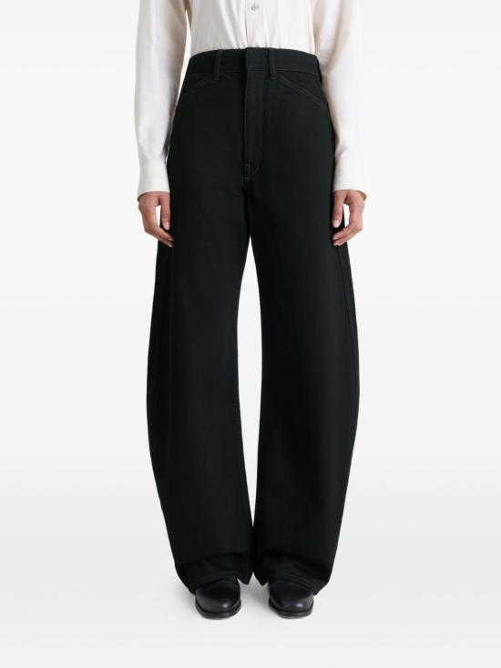 25FW 르메르 하이 웨이스티드 커브드 팬츠 PA1264LD1055999 BLACK DOM - LEMAIRE