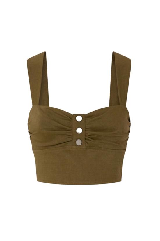 25SS 핑코 민소매 티셔츠 104885A0IMX26 Green