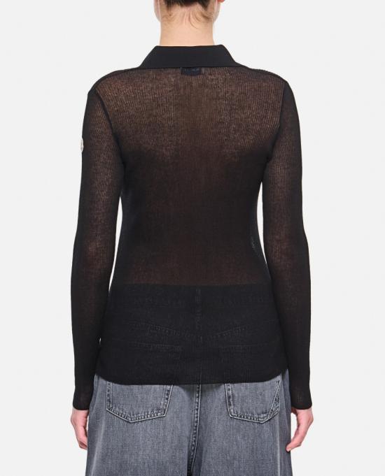 25SS 몽클레어 니트 폴로 셔츠 9A00005M1732999 Black - MONCLER