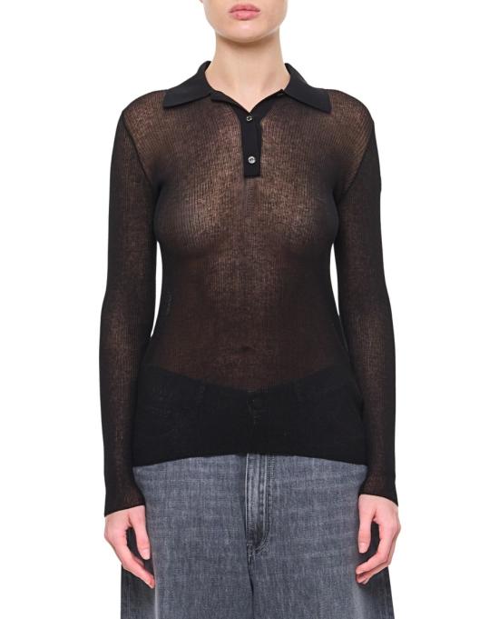 25SS 몽클레어 니트 폴로 셔츠 9A00005M1732999 Black