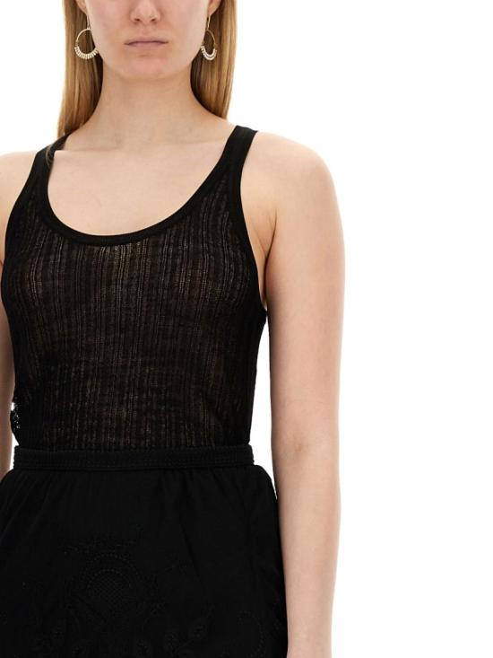  이자벨마랑 민소매 티셔츠 PU0436FA B2L01I01BK Black - ISABEL MARANT