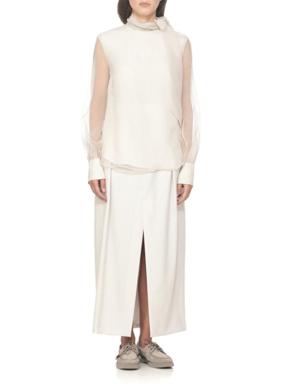 25FW 브루넬로 쿠치넬리 탑 MF940ED814C8553 Beige - BRUNELLO CUCINELLI