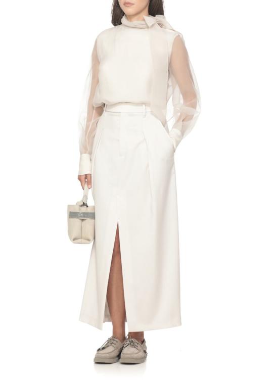 25FW 브루넬로 쿠치넬리 탑 MF940ED814C8553 Beige - BRUNELLO CUCINELLI