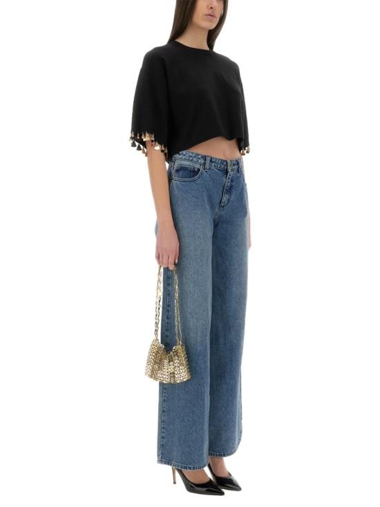 25SS 파코라반 반팔 티셔츠 25EMPU041ML0279 P001 Black - PACO RABANNE