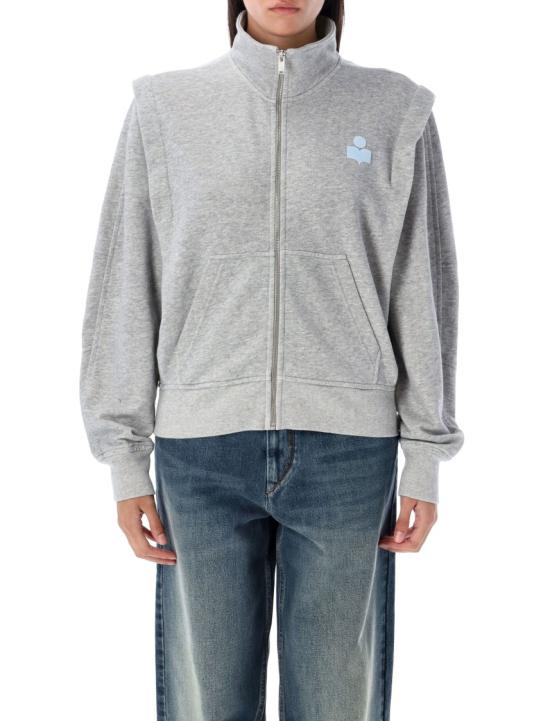 25FW 이자벨마랑에뚜왈 긴팔 티셔츠 SW0159FAA1M07E Grey