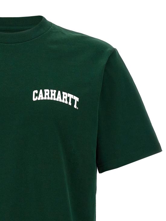  칼하트 WIP 유니버시티 스크립트 숏슬리브 티셔츠 I034852 2RQXX CONIFER WHITE DOM - CARHARTT WIP