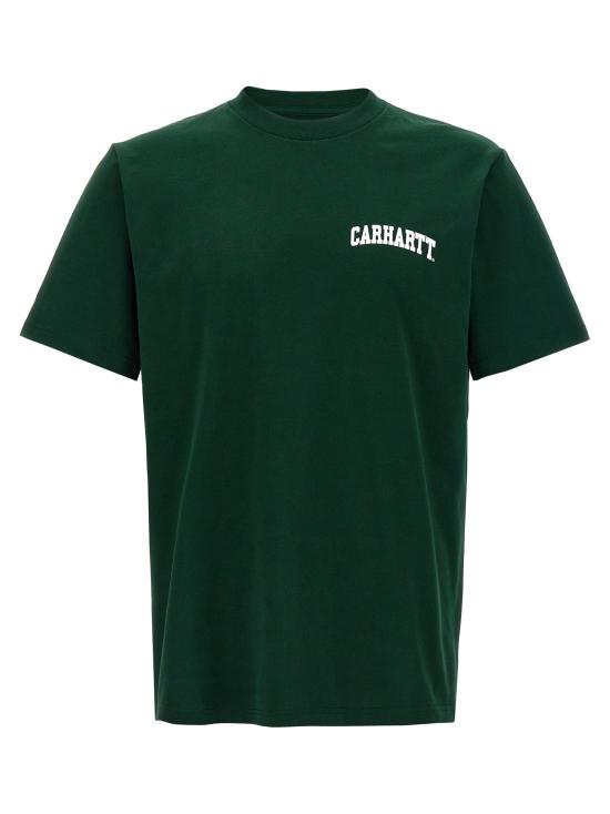  칼하트 WIP 유니버시티 스크립트 숏슬리브 티셔츠 I034852 2RQXX CONIFER WHITE DOM