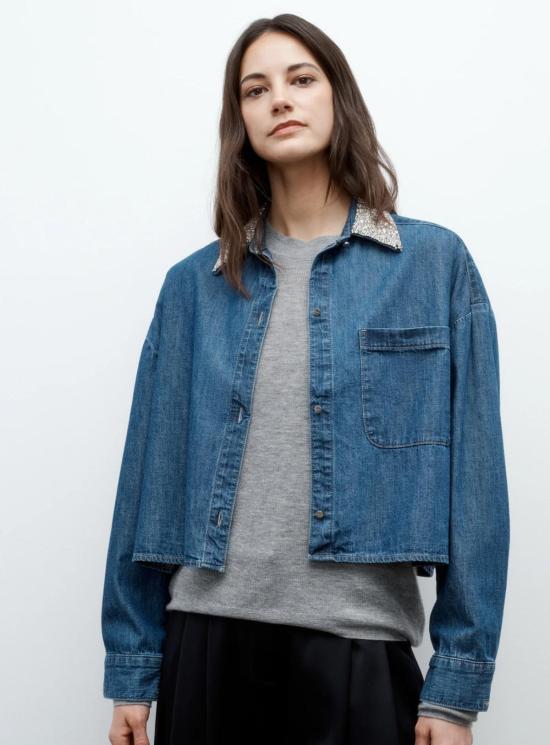  티더블유피 긴팔 티셔츠 Twp My Ex's 데님 셔츠 앤트워프 - TWP