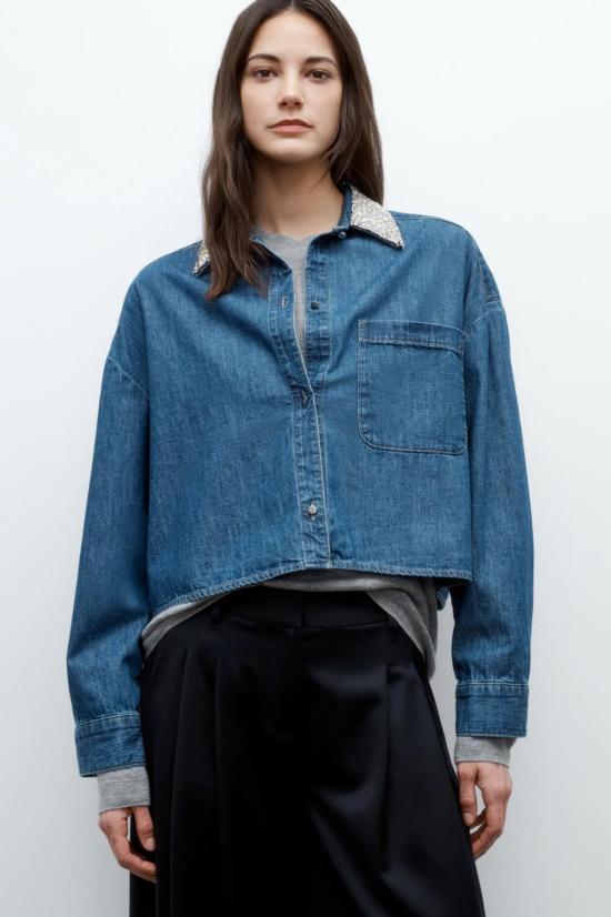  티더블유피 긴팔 티셔츠 Twp My Ex's 데님 셔츠 앤트워프 - TWP