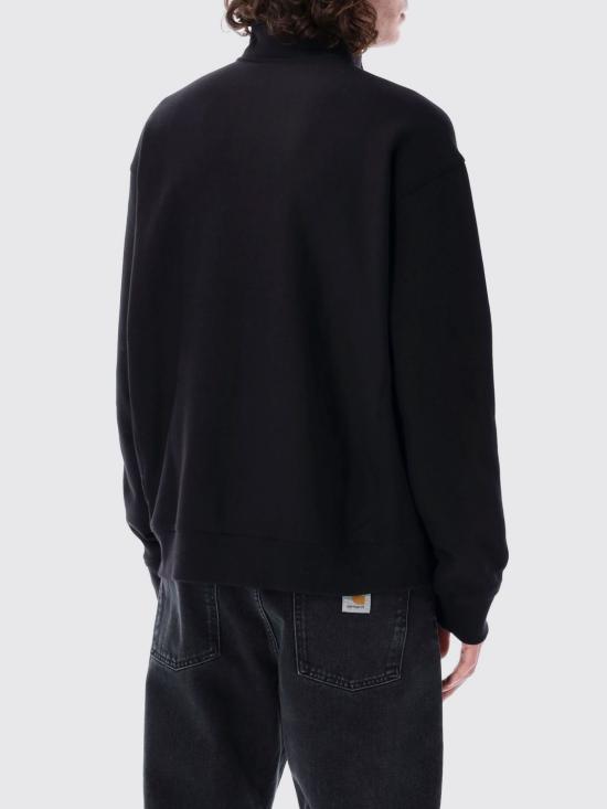 26FW 칼하트 WIP 하프 집 아메리칸 스크립트 스웨트셔츠 I027014 89XX BLACK DOM - CARHARTT WIP