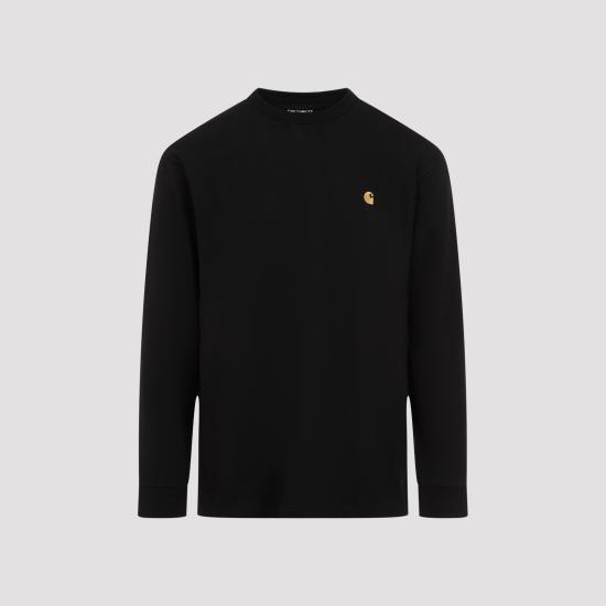 26SS 칼하트 WIP 롱슬리브 체이스 티셔츠 I02639200FXX BLACK GOLD DOM