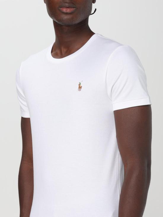 25FW 폴로 랄프로렌 포니 로고 자수 반팔티 710740727 002 White - POLO RALPH LAUREN
