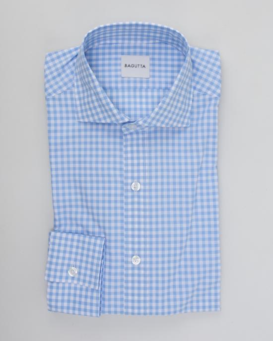 25SS 바구타 긴팔 셔츠 BERLINO T102 04 AZZURRO - BAGUTTA