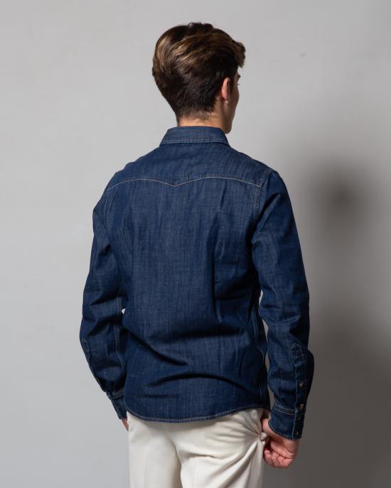  야콥코헨 긴팔 셔츠 UC00215T9734 954D DENIM SCURO - JACOB COHËN