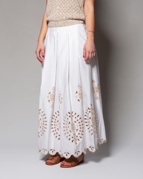 25SS 일레븐티 미디 스커트 K80GONK06 RIC TES0K2 01 02 BIANCO BEIGE - ELEVENTY