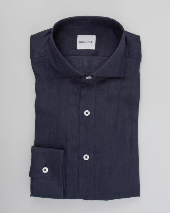 25SS 바구타 긴팔 셔츠 BERLINO T800 10 BLU - BAGUTTA