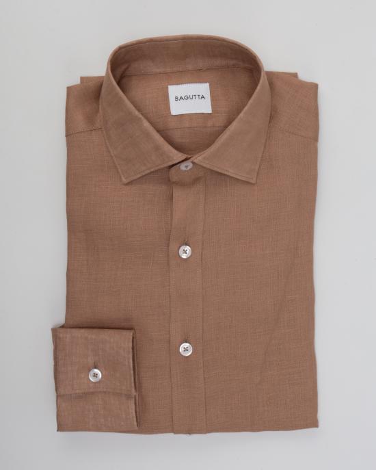 25SS 바구타 긴팔 셔츠 BERLINO T800 15 MARRONE - BAGUTTA