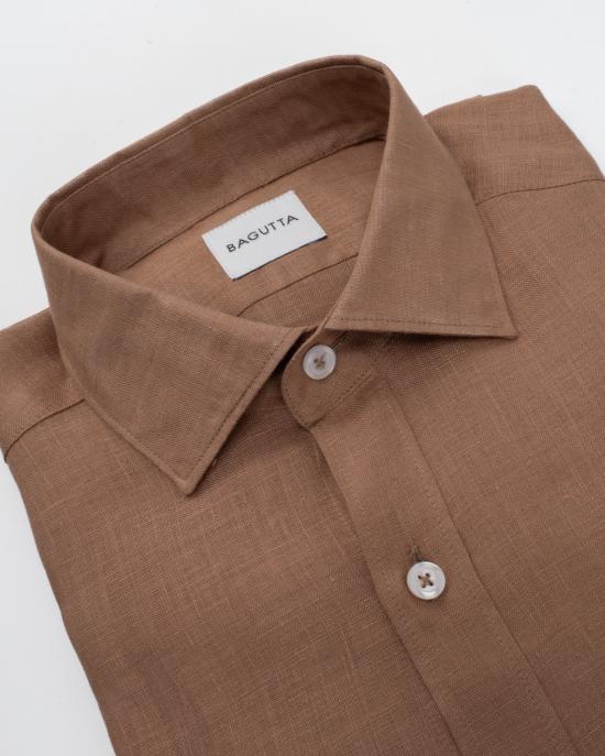 25SS 바구타 긴팔 셔츠 BERLINO T800 15 MARRONE - BAGUTTA