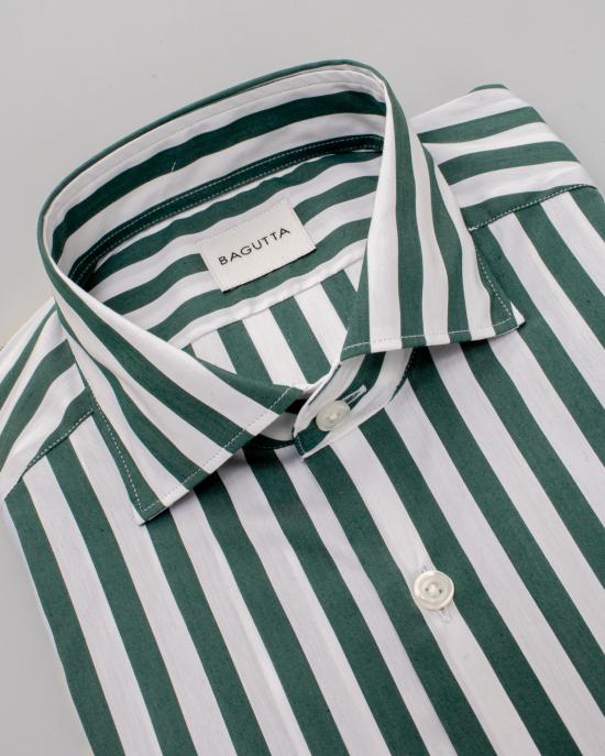 25SS 바구타 긴팔 셔츠 WALTER S T108 01 BIANCO VERDE - BAGUTTA