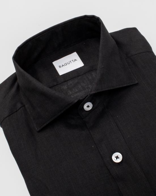 25SS 바구타 긴팔 셔츠 BERLINO T800 02 NERO - BAGUTTA