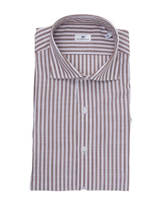 25SS 손리사 긴팔 셔츠 P16B437 H1010 06 BIANCO MARRONE