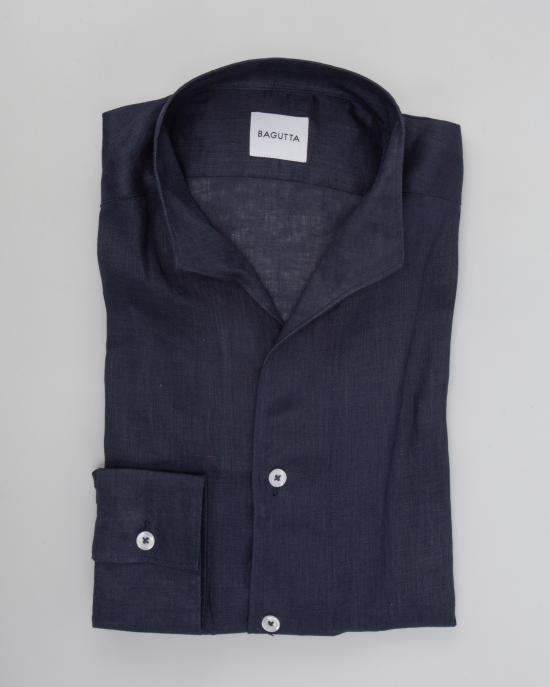 25SS 바구타 긴팔 셔츠 BRUXELLES T800 10 BLU - BAGUTTA