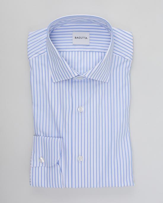 25SS 바구타 긴팔 셔츠 LEO S T101 08 AZZURRO BIANCO - BAGUTTA