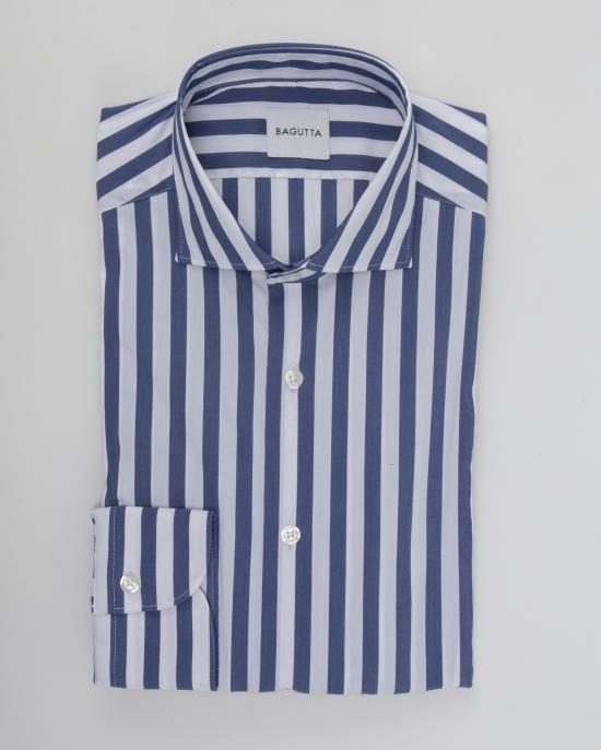 25SS 바구타 반팔 셔츠 WALTER S T108 04 BIANCO BLU - BAGUTTA