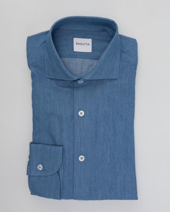 25SS 바구타 긴팔 셔츠 WALTER T097 01 DENIM - BAGUTTA