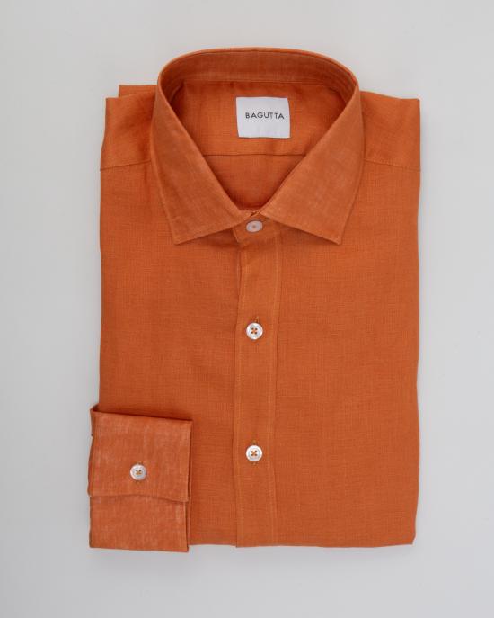 25SS 바구타 긴팔 셔츠 BERLINO T800 08 ARANCIO - BAGUTTA