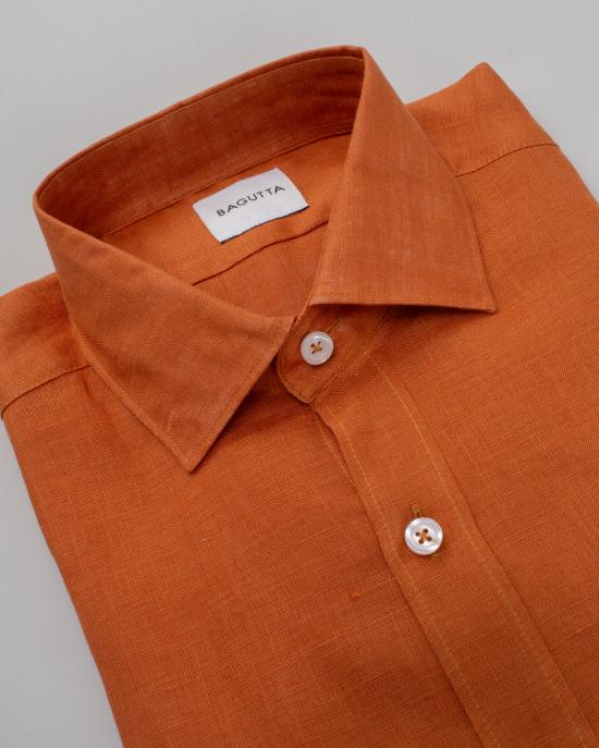 25SS 바구타 긴팔 셔츠 BERLINO T800 08 ARANCIO - BAGUTTA